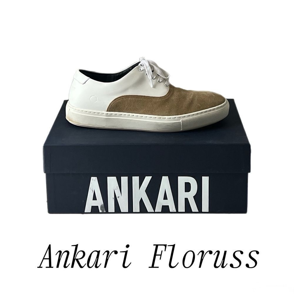 Ankari Floruss Men’s Saturday Lace Up White Tan Casual Shoes Size 10.5